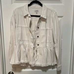Women's White Denim Jacket